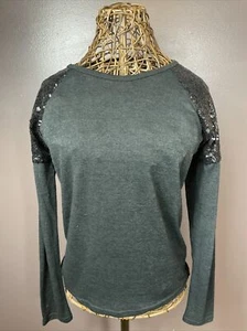 Ya Los Angeles Black Sequence Sweater Size Small - Picture 1 of 7
