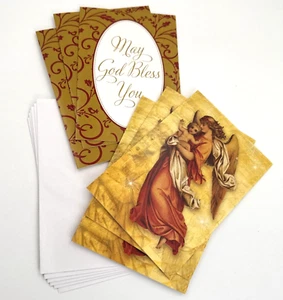 Fantus Paper Product God Bless You 6pc Greeting Cards Envelope Christmas Holiday - Picture 1 of 11