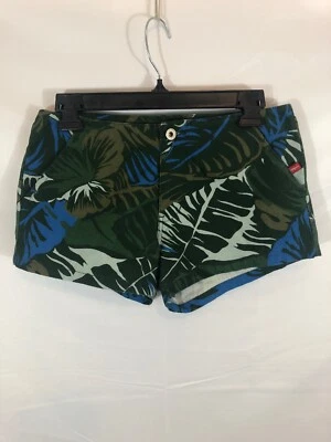 Pantalones Cortos Chinos Tommy Jeans Juniors Talla 5 Verde Multicolor Floral Tiro Medio Algodón Foto 1 de 2