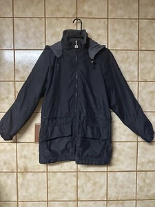 Pacific Trail Women’s Hooded Anorak Chore Winter Coat Jacket, Retro Black Sz Lg - Picture 1 of 14