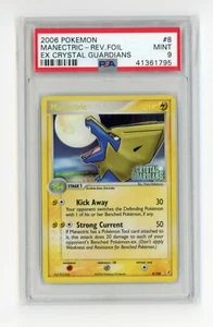 Manectric 8/100 EX Crystal Guardians Reverse Holo Foil Pokemon - PSA 9 MINT! - Picture 1 of 2
