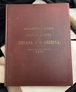 REPORT EXPLORATIONS SURVEYS NEVADA ARIZONA Humphreys Wheeler Nell Map 1871 - Picture 1 of 5