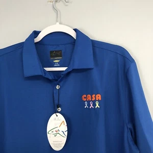 NWT Greg Norman Play-Dry “Casa” Blue Polo Size Men’s L - Picture 1 of 6