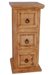 Kommode Mexico Möbel 32x72x31 cm Landhausstil Massivholz Pinie Honig - Bild 1 von 5
