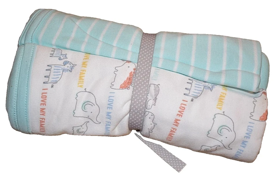 Juego de manta de recepción de animales de safari de granja tejido jersey The Children's Place 2 años nuevo con etiquetas Foto 1 de 3