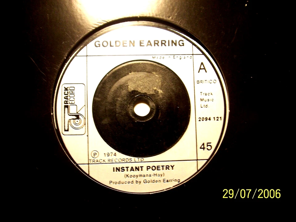 45rpm record.....Golden Earing.....Instant Poetry......70s Rock.. - Image 1 of 1