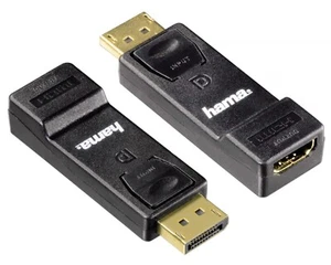 Hama DisplayPort auf HDMI-Kupplung Adapter Konverter DP PC Grafikkarte TV Beamer - Bild 1 von 4