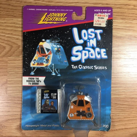 Johnny Lightning Lost In Space Pod Toy Classic 60's TV Show + Film Clip #23 1/64 Cover
