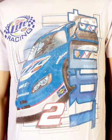 vintage 00s Y2K NASCAR Miller Lite Racing Kyle Busch AOP T-Shirt Dodge Charger M Cover
