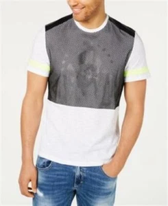 Camiseta deportiva de malla INC Mission para hombre blanca negra mediana SS - Imagen 1 de 1