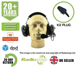 EAR PROTECTION HEADSET WITH BOOM MIC FITS NEXEDGE MULTIPIN TWO WAY RADIO - Picture 1 of 8