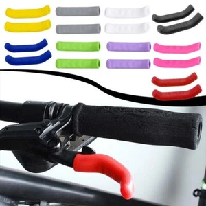 1Pair Bicycle Brake Handle Lever Cover Protector Mountain MTB Bike Grips Sleeve - Picture 1 of 28
