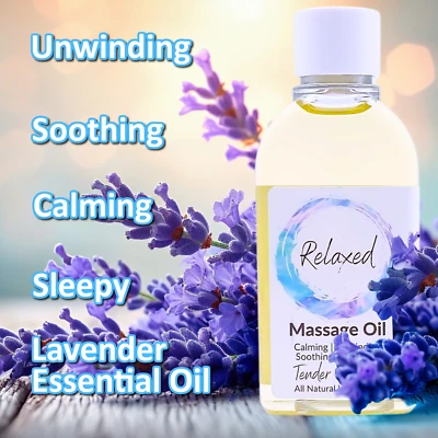Relaxed Lavender Massage Oil Blend, Calming Sleep Aid. 100% Pure. Natural - 50ml