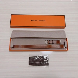 HERMES Apple Watch 41/40/38mm Brown Leather Band Double Tour with Box - Zdjęcie 1 z 7
