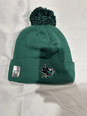 San Jose Sharks Teal Winter Toque Winter Ski Hat W/ Pom Zephyr - Image 1 of 2