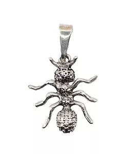 Ant Pendant .925 Sterling Silver Pendant - Ant Charm Pendant - Insect Charm - Picture 1 of 4