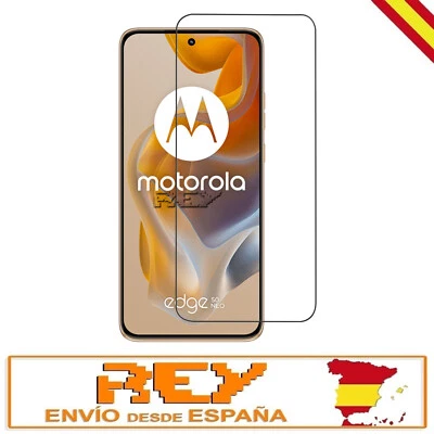 REY® Cristal Templado Completo para MOTOROLA EDGE 50 NEO Protector Negro p2048