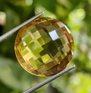 Citrine Briolette Cutstone, November Birthstone Loose Gemstone 20X20X8MM Ct25.45 - Picture 1 of 9