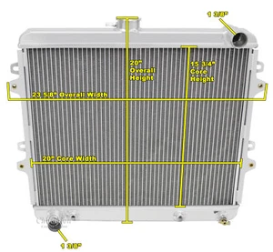 1986-1995 Pickup -1984-1991 4Runner  Toyota 2 Row CA Radiator - Picture 1 of 7