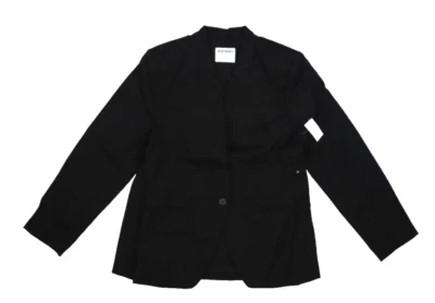 Chaqueta Blazer Antigua Azul Marino Manga Larga Clásica Negra Un Botón Negocios Para Mujer L Foto 1 de 4