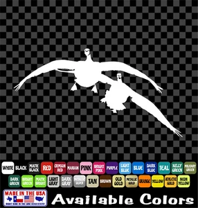 Geese Landing STICKER Flying Waterfowl Vinyl GOOSE Decals Truck Window - Picture 1 of 7