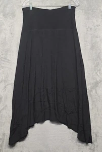 Cabi Skirt Womens Sz Medium Black Spring Cruise Shark Bite Hem Pull On Midi 5512 - Picture 1 of 11