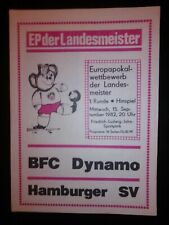 BFC Dynamo Berlin (DDR) - Hamburger SV HSV (BRD) 1982/83 EC I DDR Programm
