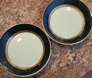 Fitz & Floyd RENAISSANCE SCHWARZ Beere Sauce Obst Dessert Schalen 2er Set, 5,5" - Bild 1 von 9