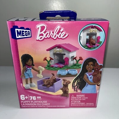 Nueva Barbie Mega Bloks Cachorro Playhouse 76 Piezas Foto 1 de 2
