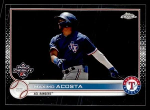 2022 Topps Pro Debut #PDC-151 Maximo Acosta Chrome Card ACL Rangers - Picture 1 of 2