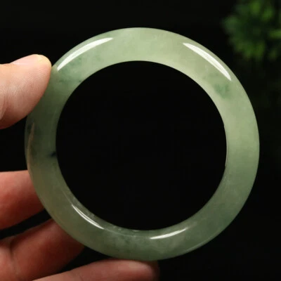 Brazalete Brazalete de jadeíta helada verde esmeralda 54 mm Birmania Jadeíta A-10233 Foto 1 de 4