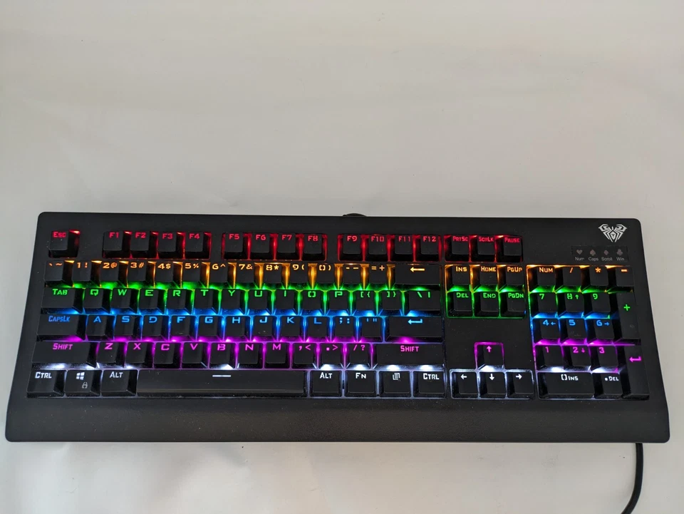 AULA Demon King-Back Lit Multicolour Mechanical Keyboard 60 keys-Works Great! - Image 1 of 4