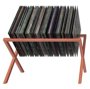 Schallplattensammlungshalter / Ständer ~ 50-70 LP Massivholz Dekor Schallplattenaufbewahrung NEU - Bild 1 von 1