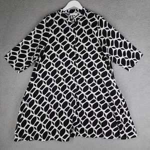 Bryn Walker Dress Women's Small Oversized Lagenlook Button Front Cotton Modest - Picture 1 of 10