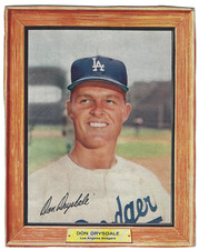 1960 Post Cereal DON DRYSDALE Panel/Card. Los Angeles Dodgers. EXTREMELY RARE!!