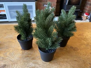 Ikea Mini Xmas Tree Approx 9 Inches High X4 - Picture 1 of 3