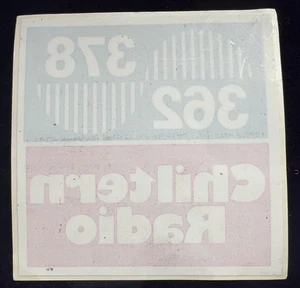 VINTAGE CHILTERN RADIO STICKER WITH TUNING GUIDE - Picture 1 of 4