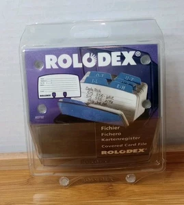 Rolodex Black Covered Petite Card File 2.25" x 4" Includes 125 Cards - Picture 1 of 8