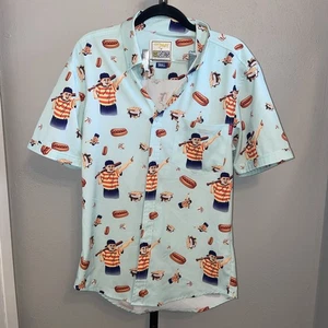 RSVLTS Sandlot Hemd Herren Small Kurzarm Hawaii Film Freizeit Hamm Smores - Bild 1 von 5