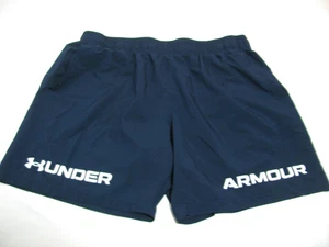 Under Armour Mens Shorts 2XL Academy Blue Graphic Wordmark Technical UA Shorts - Picture 1 of 3