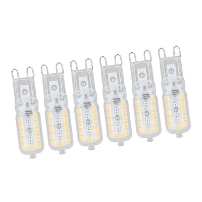 (Natural White 110-140V)6pcs G9 LED Bulb 5W Transparent Cover 22LED Dimmable - Image 1 of 4