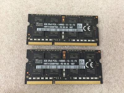 Kit de memoria original Apple SK Hynix 16 GB (2x8 GB) PC3L-14900S DDR3L-1866 Sodimm Foto 1 de 2