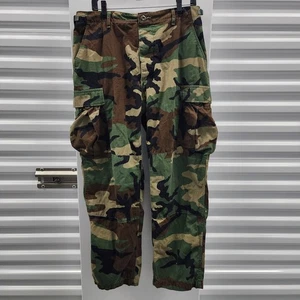 Vintage US Military Pants Men Medium Regular Woodland Camouflage Trouser Combat - Picture 1 of 10
