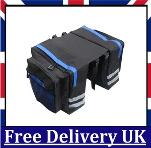 Large Bike Bicycle Seat Rear Bag Waterproof Pannier Rack Pack Shoulder Cycling - Picture 1 of 5