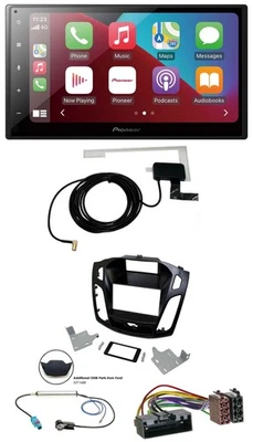 Pioneer USB Bluetooth DAB MP3 2DIN Autoradio für Ford Focus 2014-2018 schwarz - Bild 1 von 4