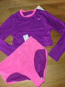 Nwt Girls XL Rashguard Top & Bottoms Nike Swimsuit - Picture 1 of 3
