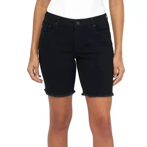Seven7 Ladies Relaxed Bermuda Short Size 8 Black - Picture 1 of 6