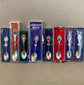 8 Boxed Souvenir Collector Spoons ~ CT, FL, GA, HI, KY, NM, PA, TN ~ Made USA - Picture 1 of 12