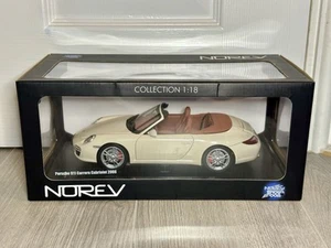 1:18 Scale Norev 2008 Porsche 911 997.2 Carrera Cabriolet Cream Boxed - Picture 1 of 8