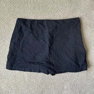 Abercrombie and Fitch Linen mini Skort Skirt Small Black Summer Casual Size XL - Picture 1 of 4